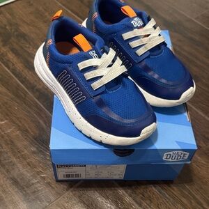 Hey Dude Kids Navy and White Sneakers